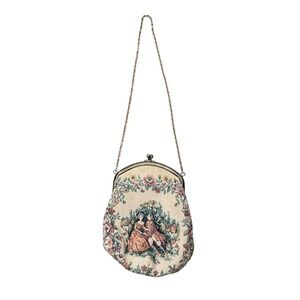 Vintage Courting Couples Tapestry Style Purse